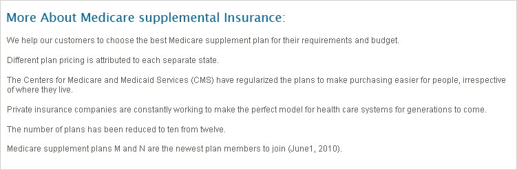 Medicare Supplemental Insurance Texas